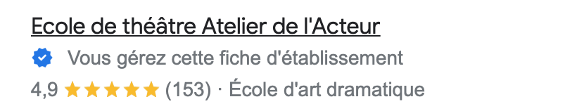 ecole acteur