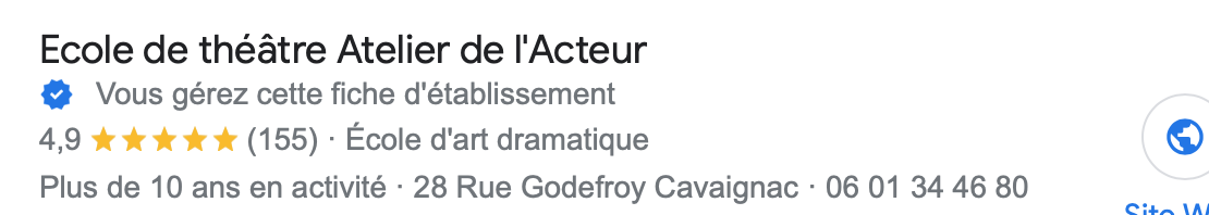 ecole acteur