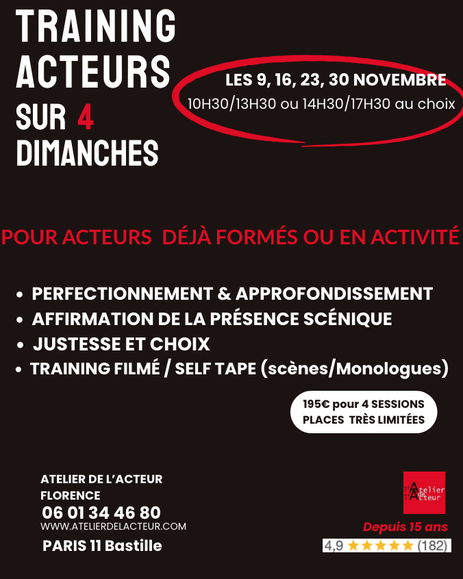 stage training acteur Paris 11